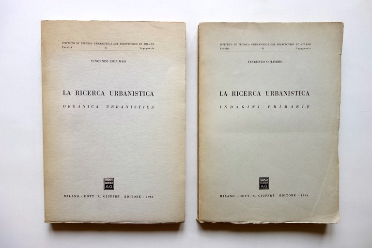 Vincenzo Columbo La Ricerca Urbanistica GiuffrË Milano 1966 2 Volumi