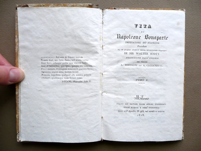 Vita di Napoleone Bonaparte Imperatore dei Francesi Walter Scott 1828 …