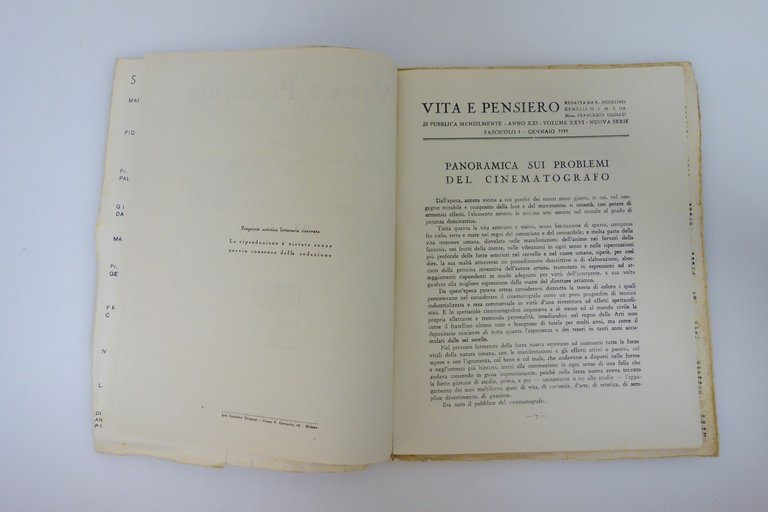 VITA E PENSIERO 1935 ANNATA COMPLETA 12 NN. CON 3 …