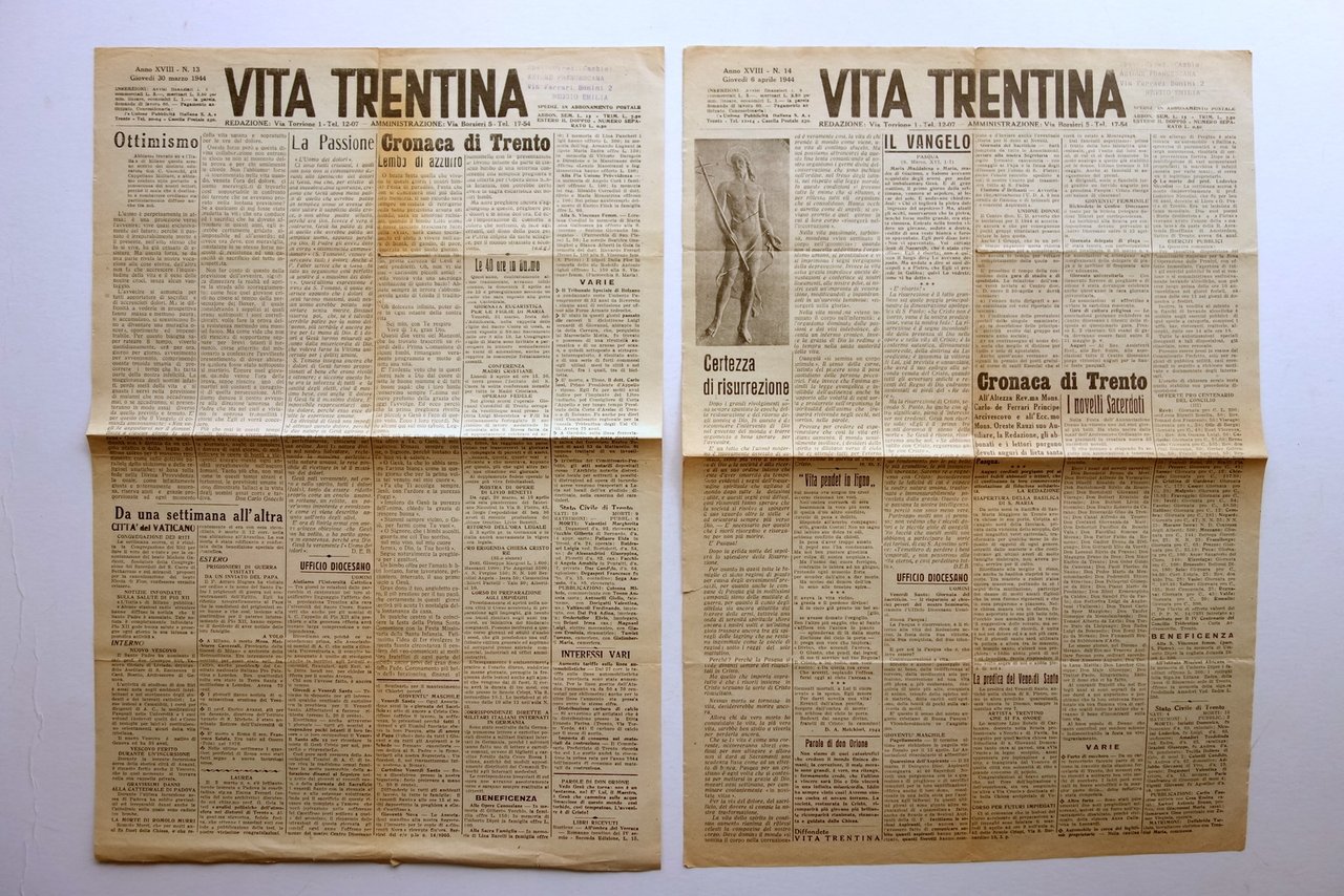 Vita Trentina Anno XVIII 2 Numeri 13 e 14 1944 … | Immagine principale