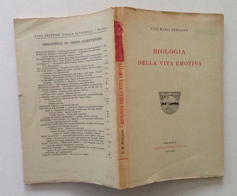 Vito Maria Buscaino Biologia Della Vita Emotiva Zanichelli Ed Bologna …