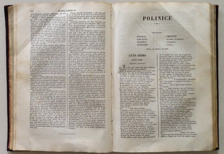 Vittorio Alfieri Vita e Tragedie Teatro Tragico Completo Milano 1850