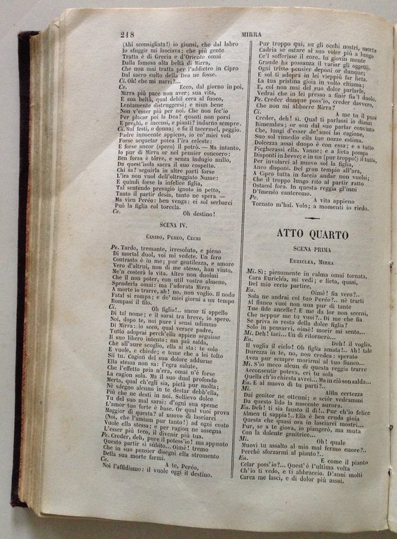 Vittorio Alfieri Vita e Tragedie Teatro Tragico Completo Milano 1850
