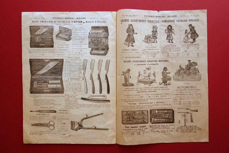 Vittorio Bonomi Milano Catalogo Fonografi Grammofoni Rivoltelle Binocoli 1904 | Immagine Gallery 6