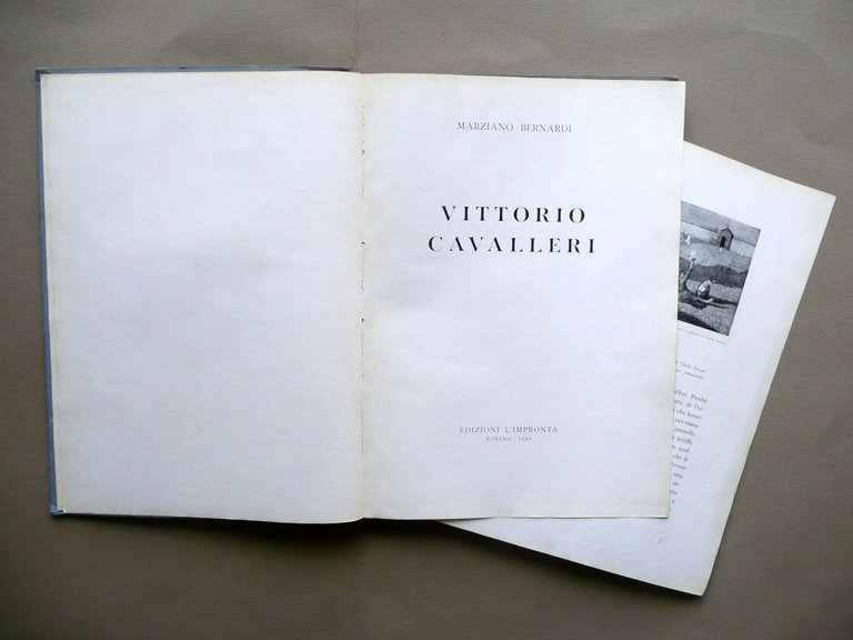 Vittorio Cavalleri Marziano Bernardi Edizioni L'Impronta Torino 1945 Arte