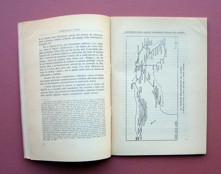 Vlora Alessandro L'Escursione della Societ‡ Geografica Italiana nel Salento 1965