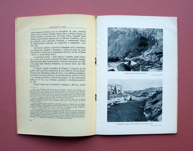 Vlora Alessandro L'Escursione della Societ‡ Geografica Italiana nel Salento 1965