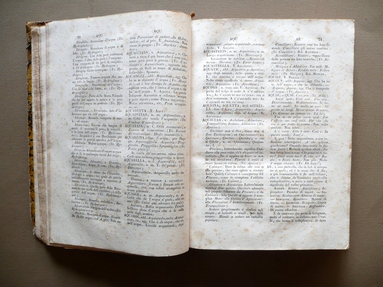 Vocabolario Bolognese Italiano Claudio Ermanno Ferrari Della Volpe Bologna 1835