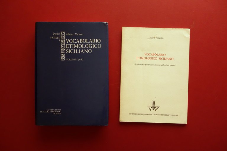 Vocabolario Etimologico Siciliano Vol. I A-L Alberto Varvaro Palermo 1986