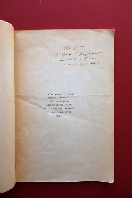 Vocaboli Dialettali Piemontesi 1400-1800 Comune Gandolfi Sanremo 1923 Autografo