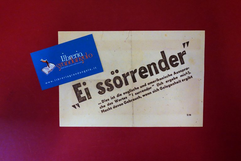 Volantino Propaganda RSI WW2 Ei Sorrender I Surrender T/93 Raro | Immagine Gallery 2