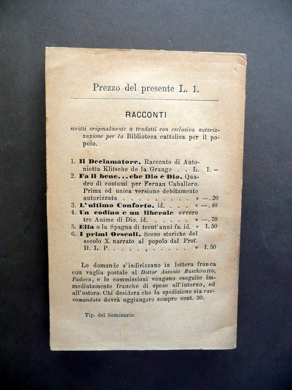 Voltaire?! Ricerche e Conclusioni Esposte al Popolo Padova 1877 Antilluminismo