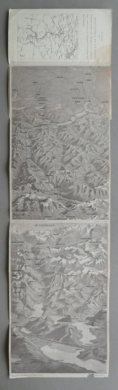 Vue a Vol d'Oiseau Ligne du St.Gothard Fussli Zurich Pieghevole …