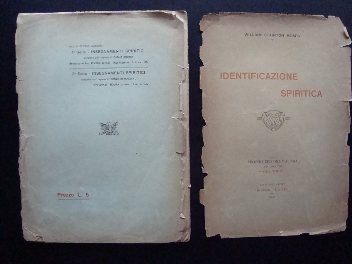 William Stainton Moses Identificazione Spiritica 1920 Carlo Bruno Atanor