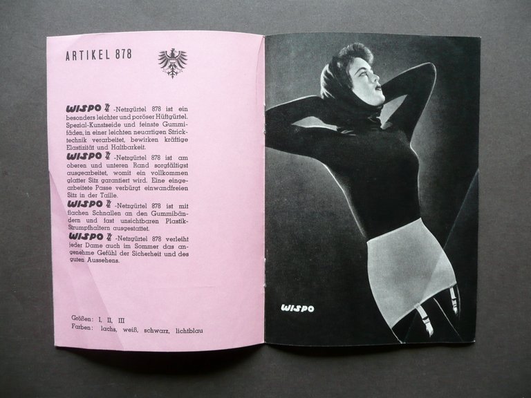Wispo Guaina Reggicalze Catalogo Anni '60 Moda Femminile Tedesco | Immagine Gallery 2