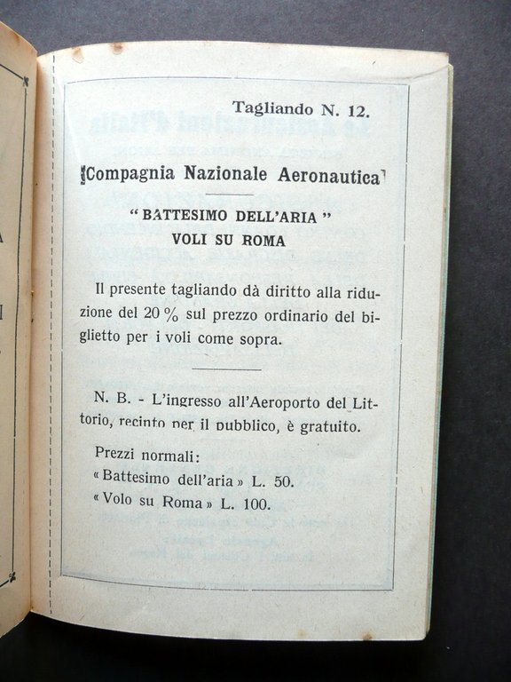 X Annuale Mostra Rivoluzione Fascista Libretto Biglietto Treno Sconti 1932-33