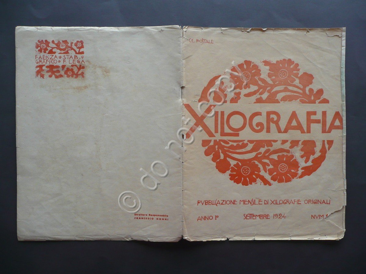 Xilografia Mensile Anno I Nonni Faenza Settembre 1924 10 Xilografie …