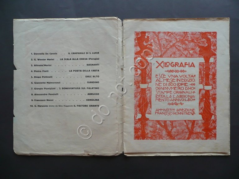 Xilografia Mensile Anno I Nonni Faenza Settembre 1924 10 Xilografie …