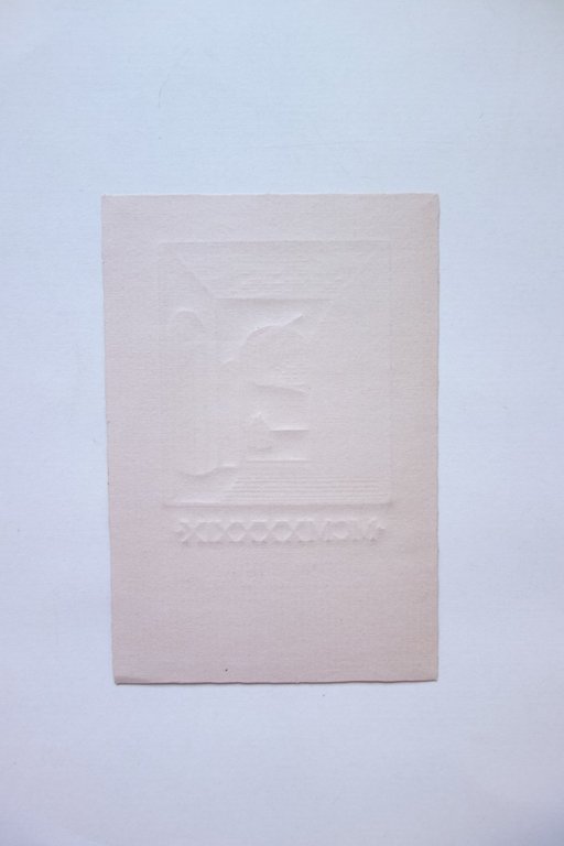 Xilografia Originale per Auguri Benito Boccolari Modena 1949 Autografo(?)