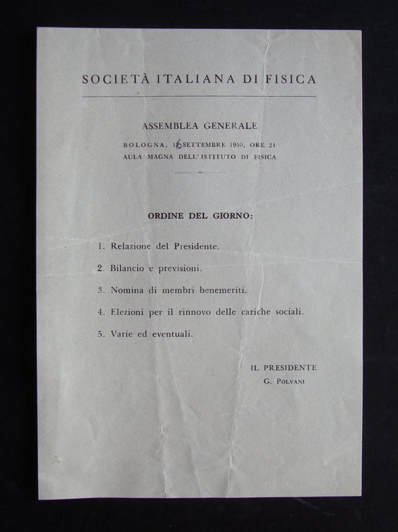 XXXVI CONGRESSO DELLA SOC IT DI FISICA CELEBRAZIONI RIGHI COMUNICAZIONI …