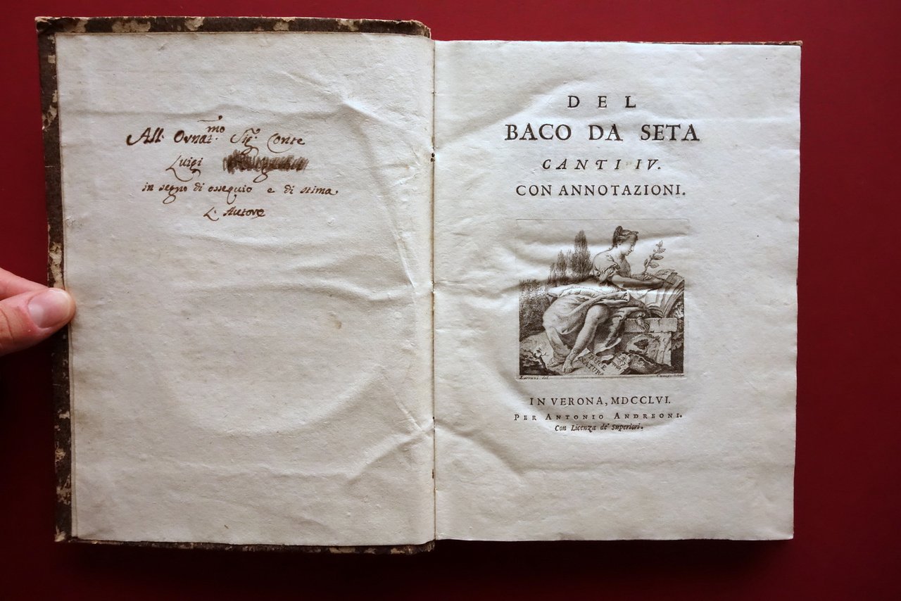 Zaccaria Betti Del Baco da Seta Canti IV Andreoni Verona …