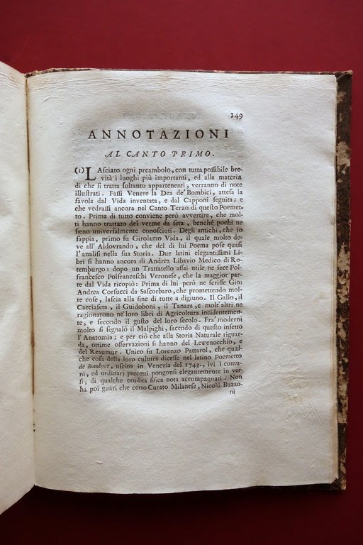 Zaccaria Betti Del Baco da Seta Canti IV Andreoni Verona …