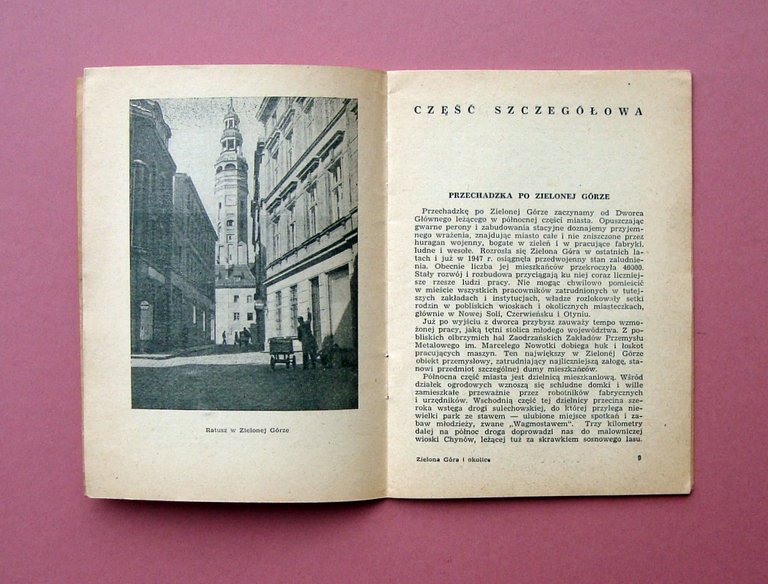Zielona Gora 1953 libretto turistico + cartina a colori Polonia …