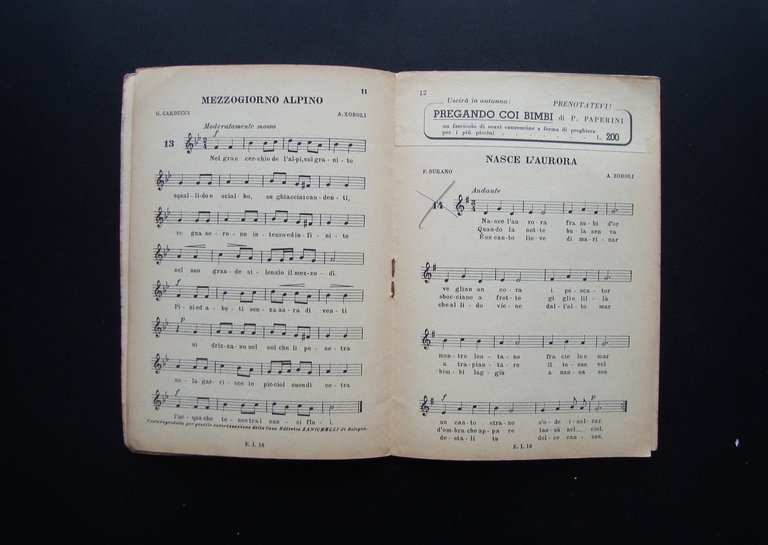 Zoboli Fiori D'Italia Spartiti 24 canti per alunni scuola elementare … | Immagine Gallery 2