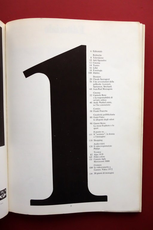 Zoom Rivista dell'Immagine Anno 1 Numero 1 Giugno 1972 Warhol …