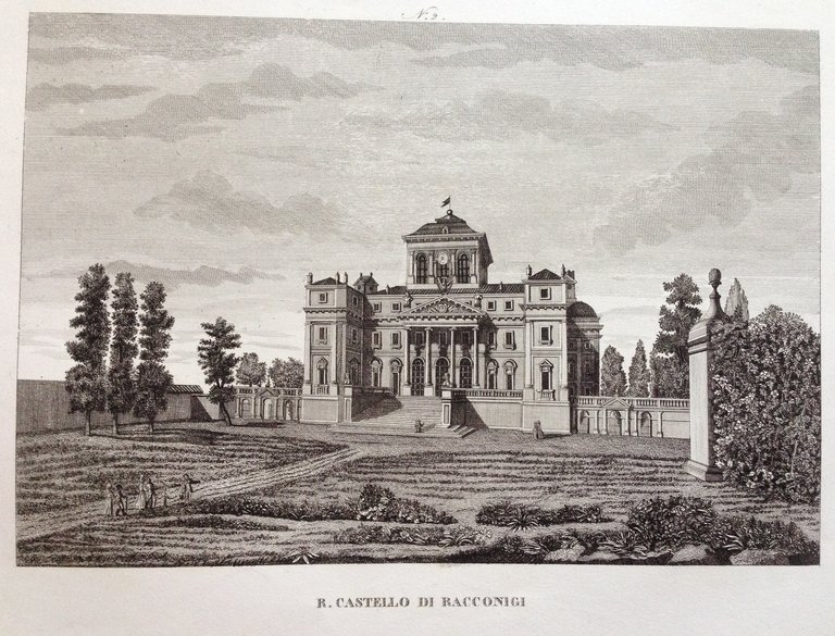 Zuccagni Orlandini Acquaforte Originale 1840 Atlante Castello Racconigi | Immagine Gallery 2