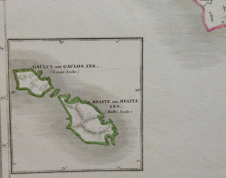 Zuccagni Orlandini Acquaforte Originale 1840 Atlante Geografico Isola di Sicilia