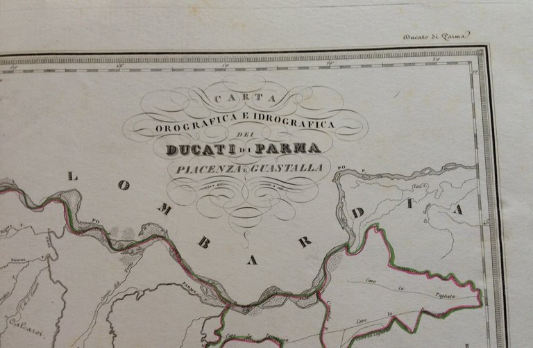Zuccagni Orlandini Acquaforte Originale 1840 Atlante Geografico Parma 3 Piante