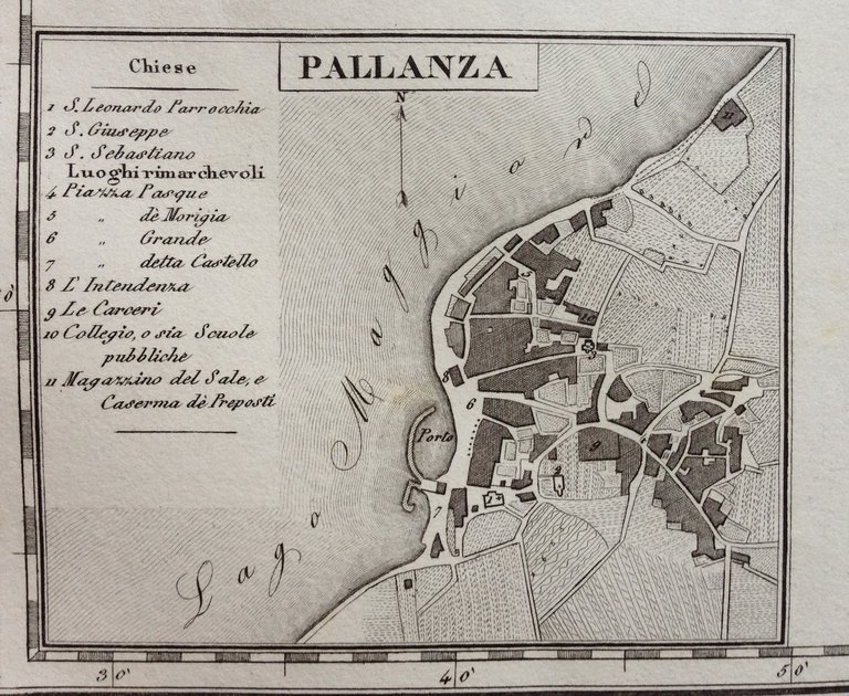 Zuccagni Orlandini Acquaforte Originale 1840 Atlante Novara Pallanza Domodossola | Immagine Gallery 3