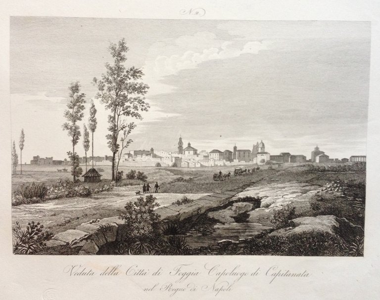 Zuccagni Orlandini Acquaforte Originale 1840 Atlante Veduta Cosenza Foggia 2 …