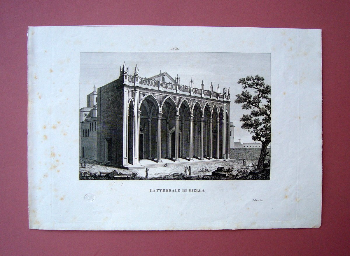 Zuccagni Orlandini Cattedrale di Biella 1844 acquaforte | Immagine principale