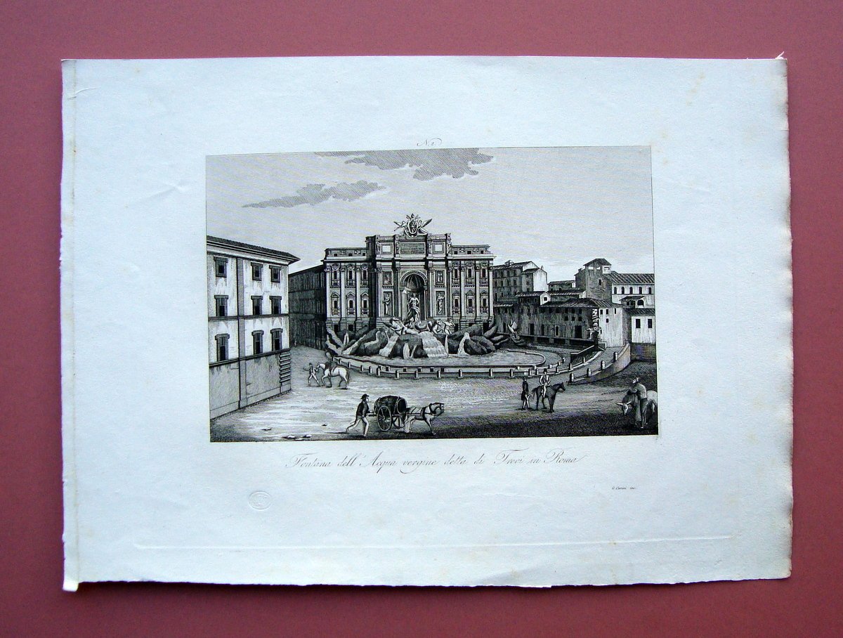 Zuccagni Orlandini Fontana Acqua vergine detta di Trevi Roma 1844 … | Immagine principale