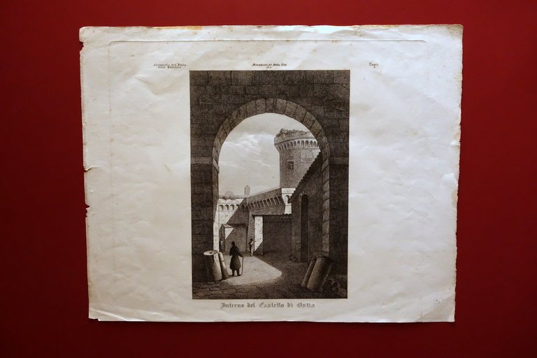 Zuccagni Orlandini Interno del Castello di Ostia Corografia dell'Italia 1845 | Immagine Gallery 1