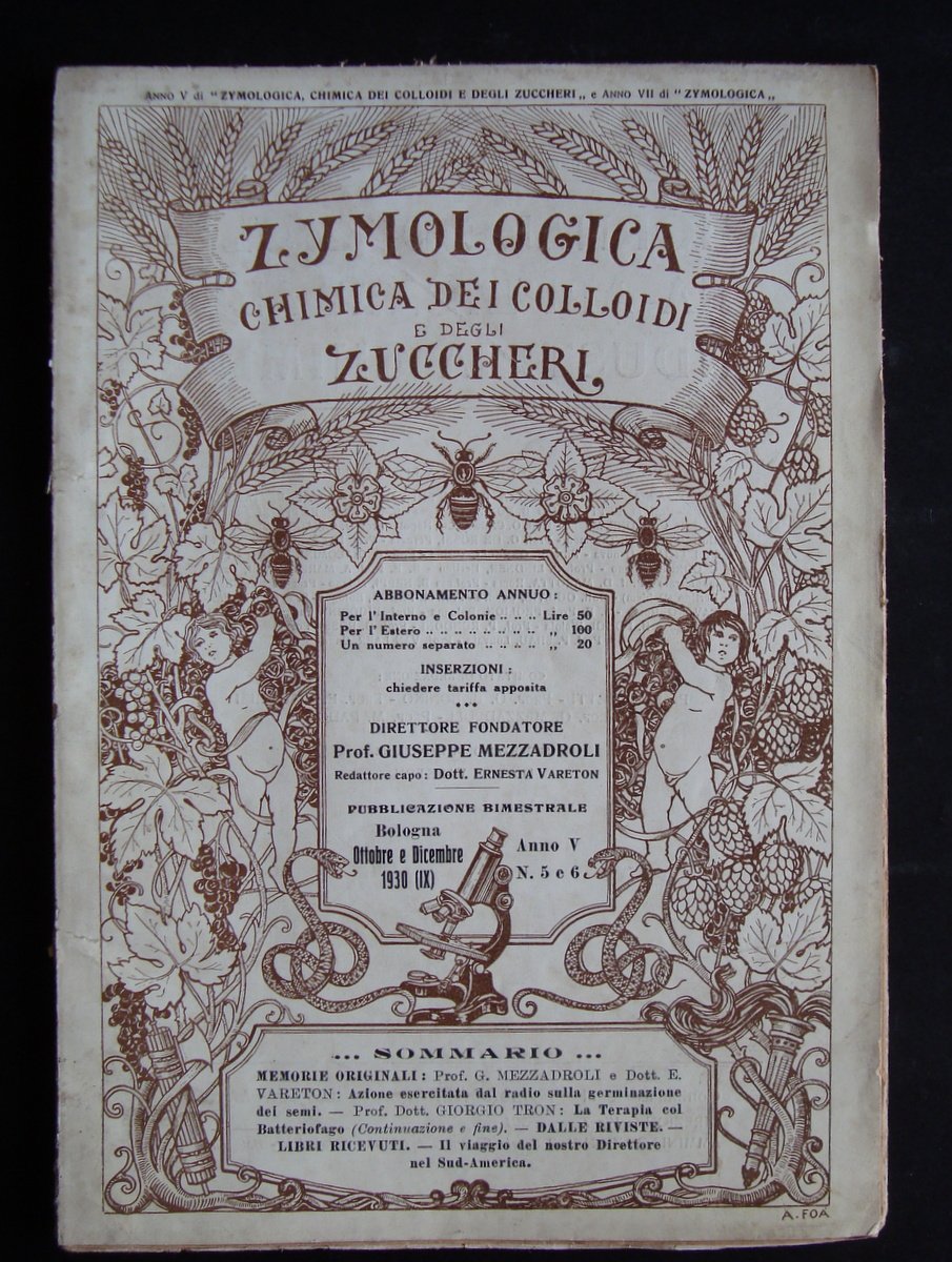 ZYMOLOGICA CHIMICA DEI COLLOIDI E DEGLI ZUCCHERI RIV ANNO V …