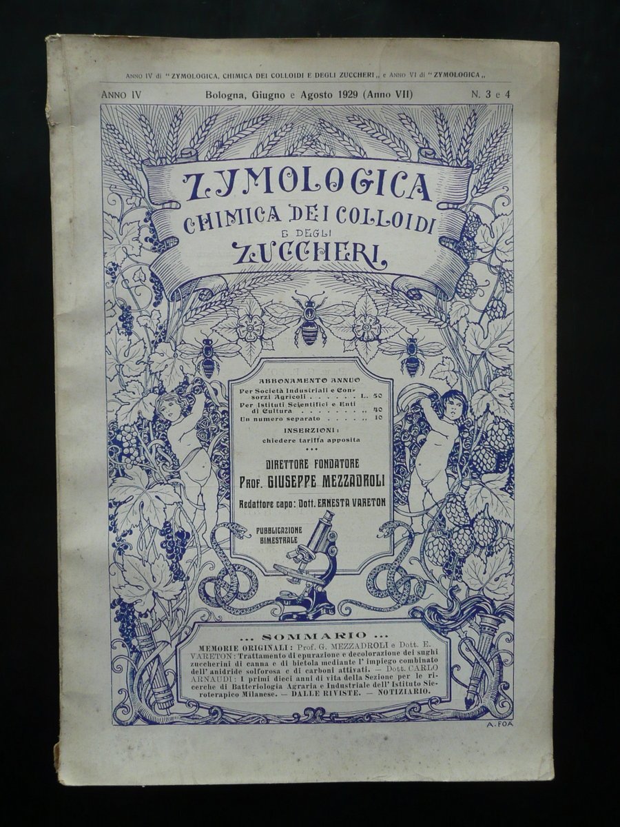 Zymologica Chimica dei Colloidi e Zuccheri Bimestrale Anno IV N.3-4 …