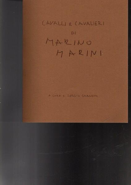 Cavalli E Cavalieri Di Marino Marini