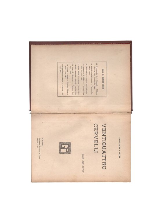 24 cervelli saggi non critici di Giovanni Papini