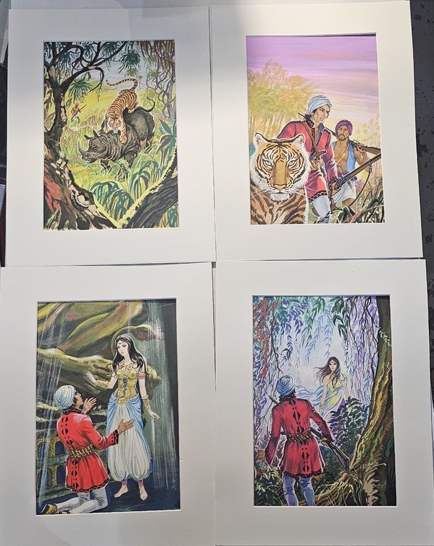 5 disegni originali di Antonio D'agostini per Malipiero