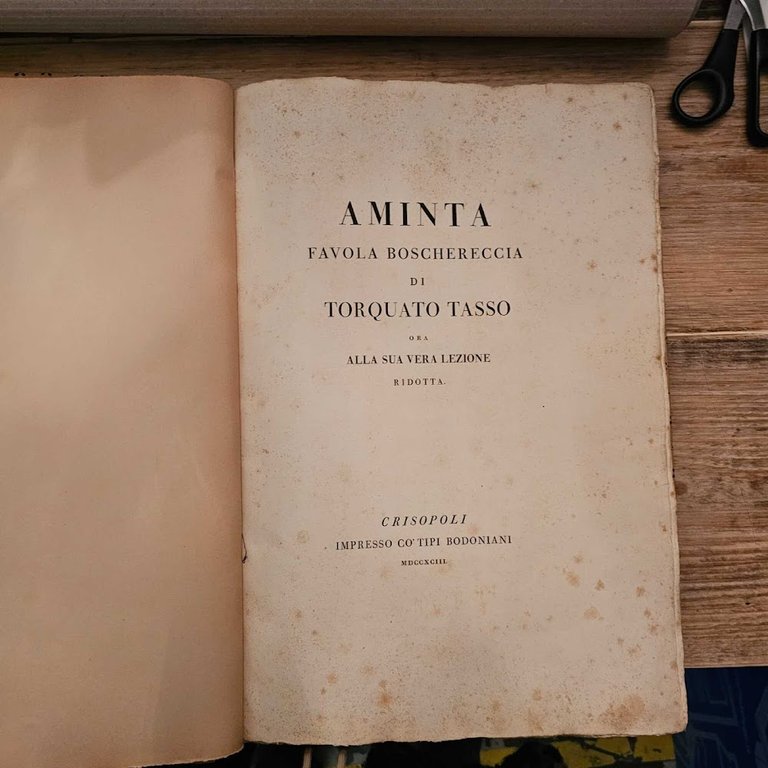 Aminta favola boschereccia di Torquato Tasso ora alla sua vera …