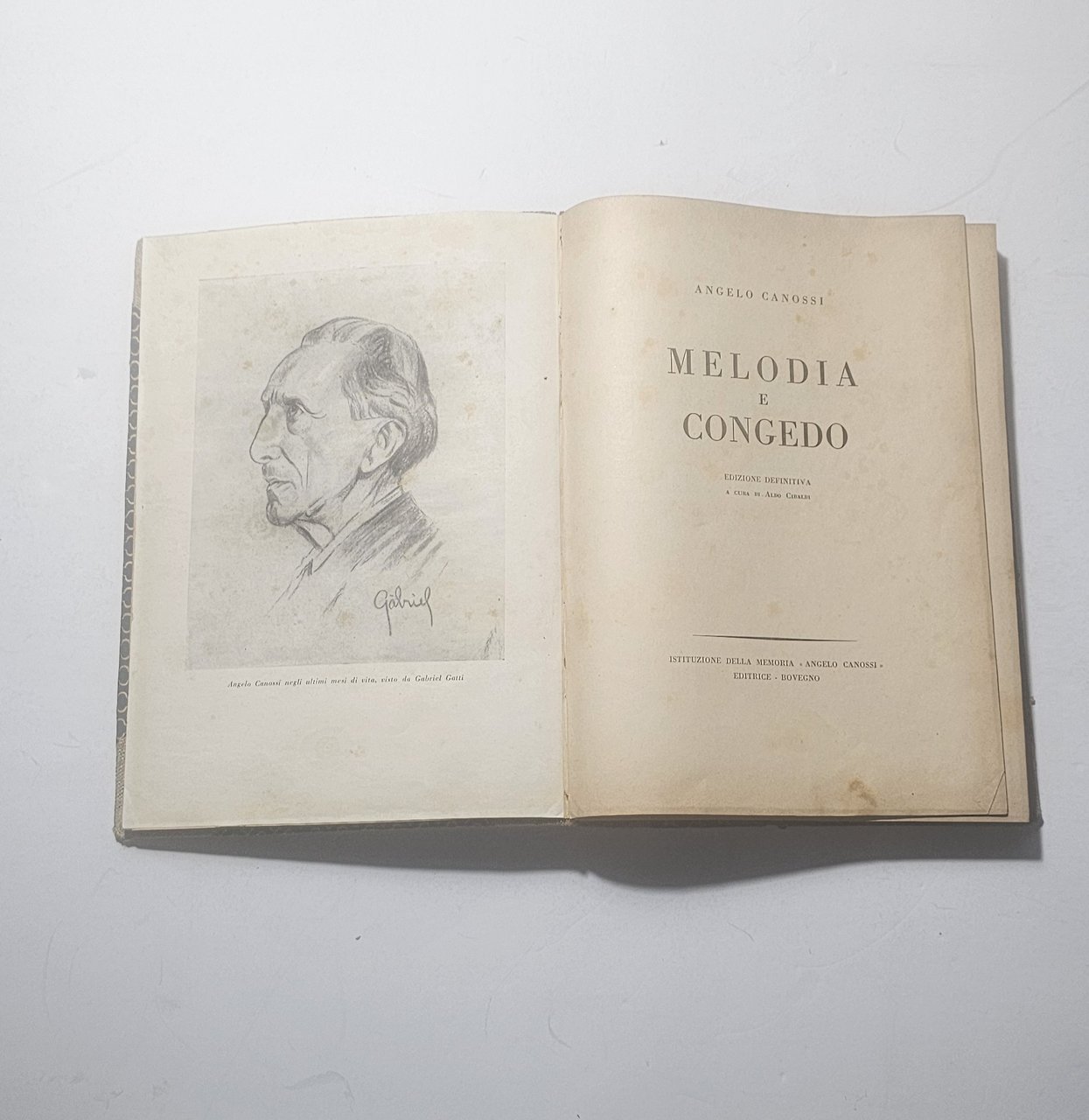 Angelo Canossi Melodia e Congedo 1944 Poesia Dialetto Bresciano | Immagine principale