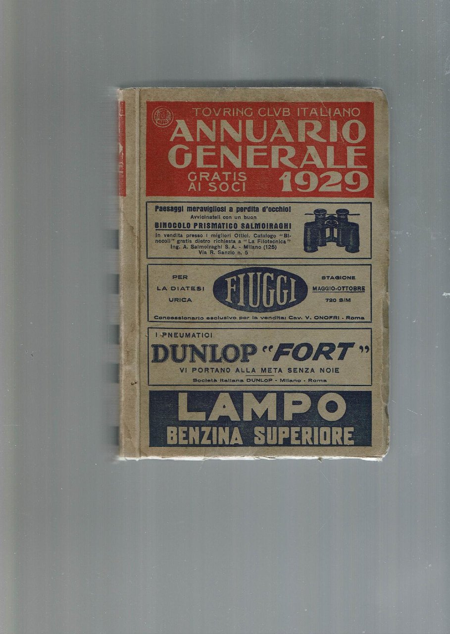 ANNUARIO GENERALE 1929 - TOURING CLUB