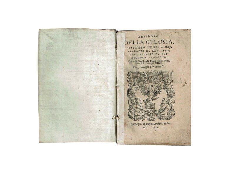 Antidoto della gelosia, distinto in doi libri, estratto dall'Ariosto per …