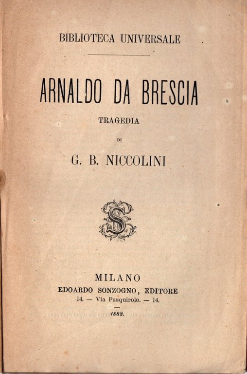 Arnaldo da Brescia Tragedia