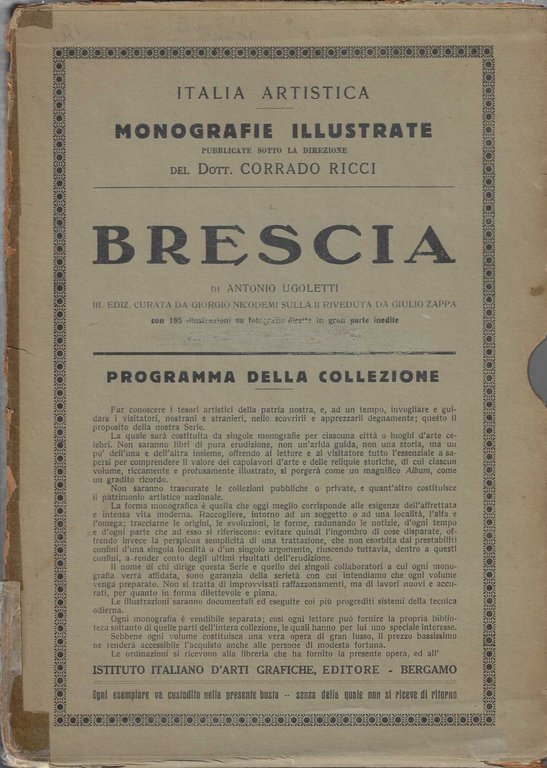 Brescia Collana Artistica N^ 50 "Monografie Illustrate*