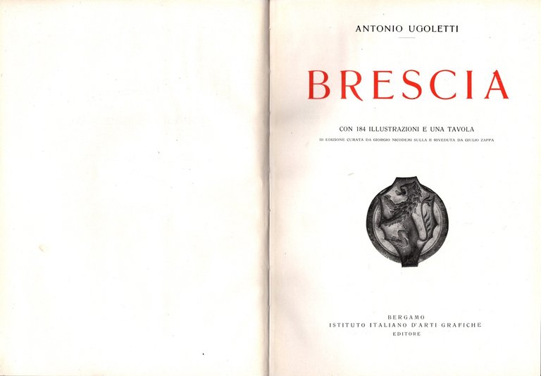 Brescia Collana Artistica N^ 50 "Monografie Illustrate*