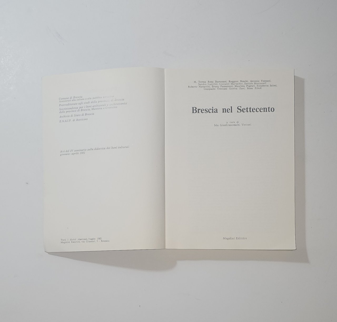 Brescia nel Settecento – Magalini Editrice – Storia e Arte … | Immagine principale